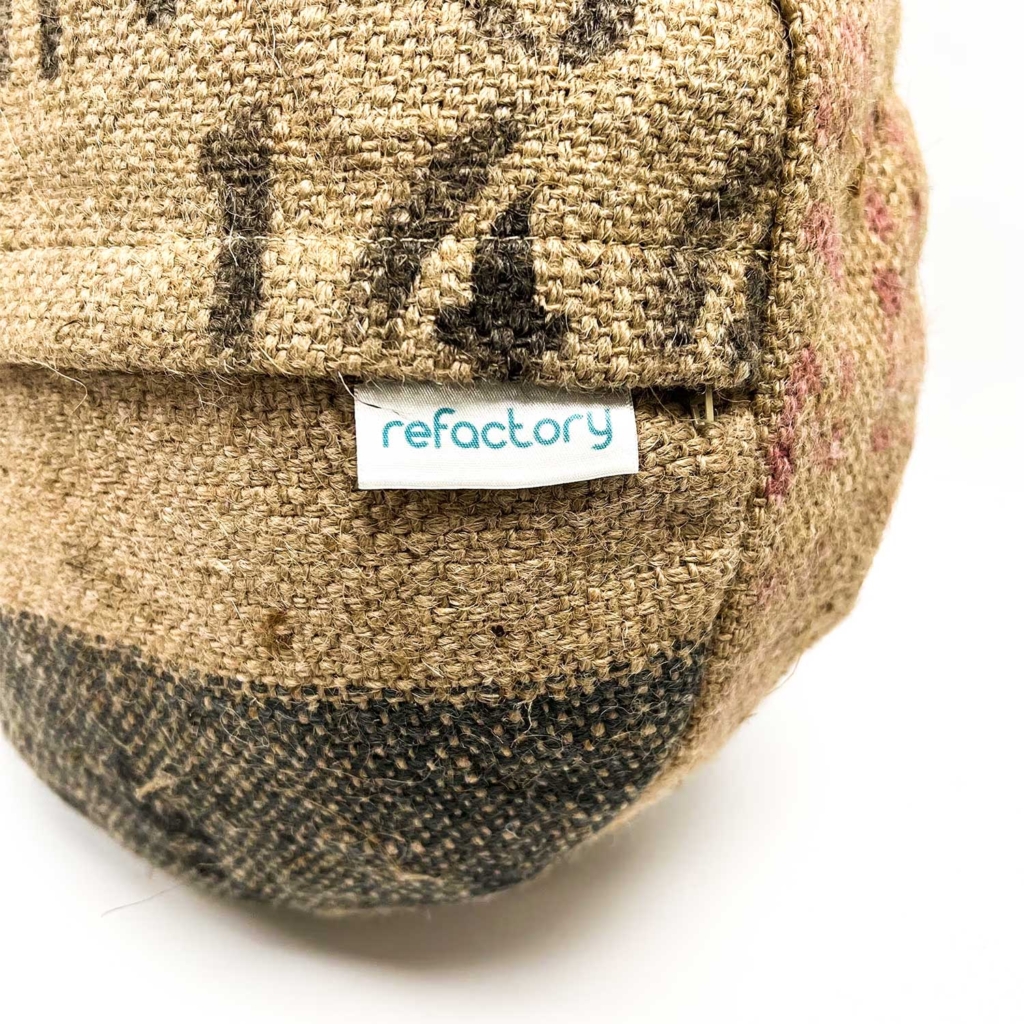 Hessian Cushion (Round) - Upcycled Coffee Sacks - ReFactory