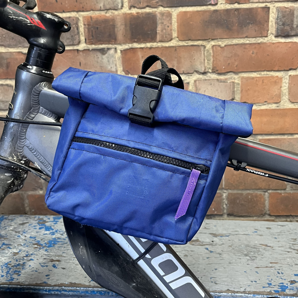 Bike Bag (Blue Duffel) Upcycled & Unique ReFactory