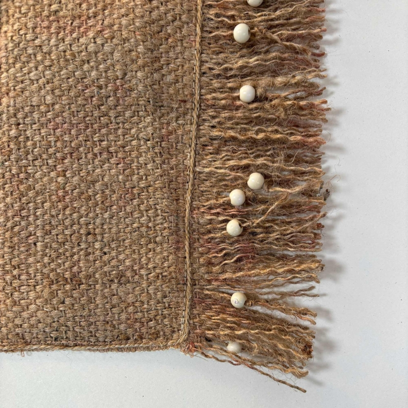 Sustainable Christmas Beaded Hessian Table Runner