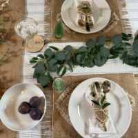 Sustainable Christmas Appliquéd Hessian Napkin Ring