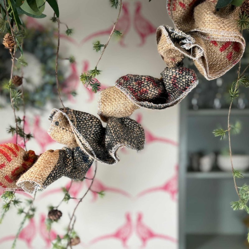 Sustainable Christmas Hessian Garland