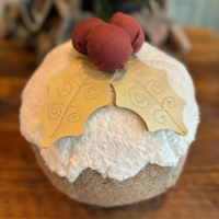 Sustainable Christmas Hessian 'Xmas Pudding' Door Stop