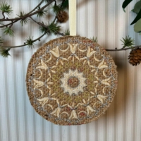 Sustainable Christmas Embroidered Hessian Tree Decorations